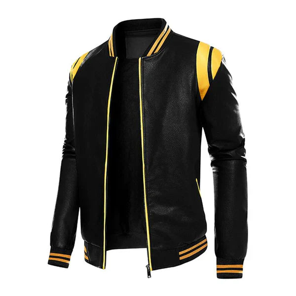 Herren-Baseballjacke aus Leder