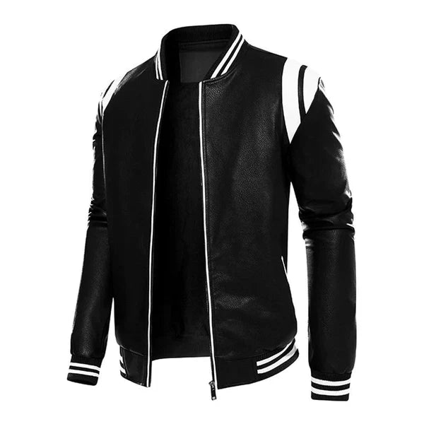 Herren-Baseballjacke aus Leder