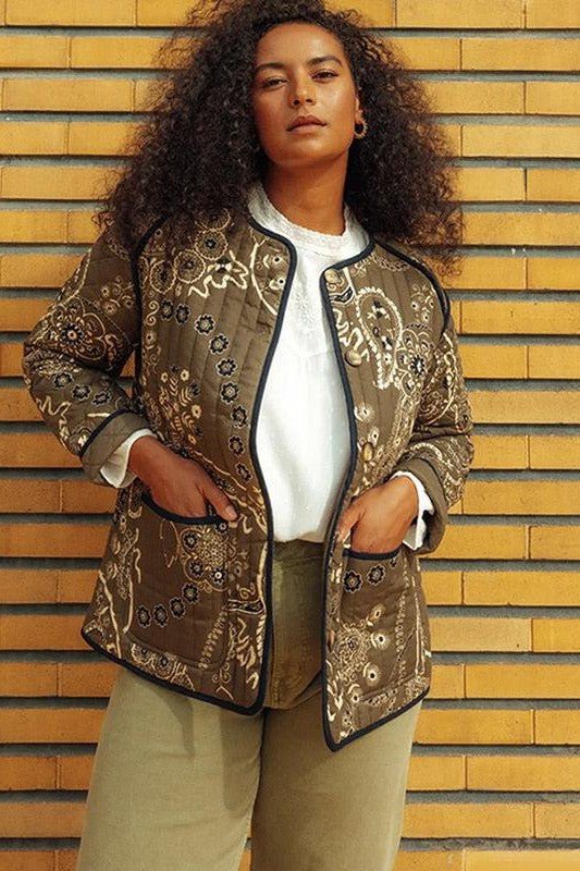 Vintage Jacke mit Blumendruck