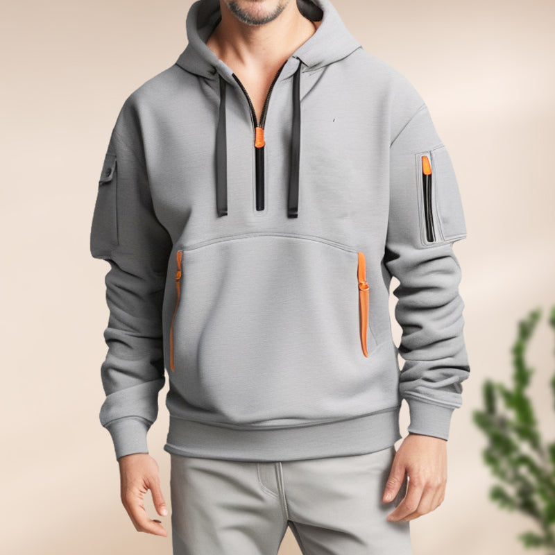 Halber Reißverschluss Hoodie