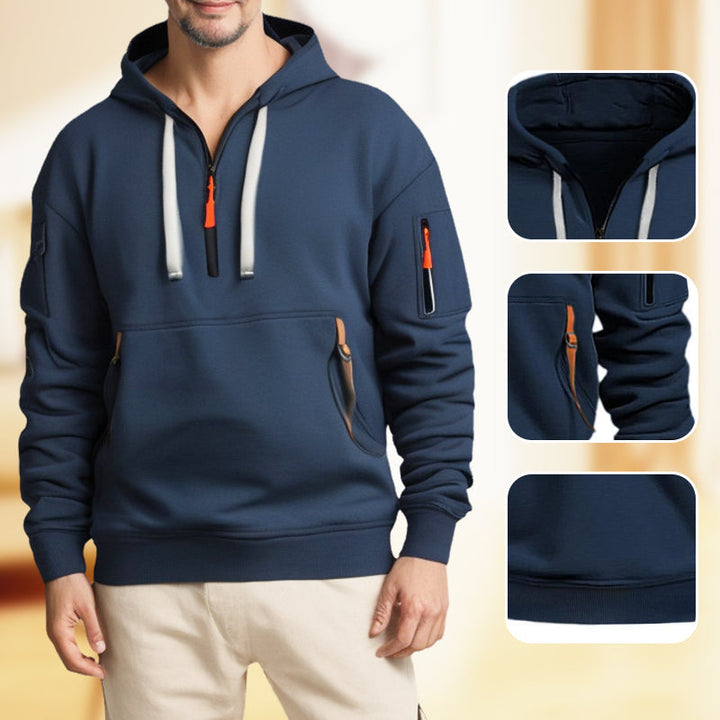 Halber Reißverschluss Hoodie