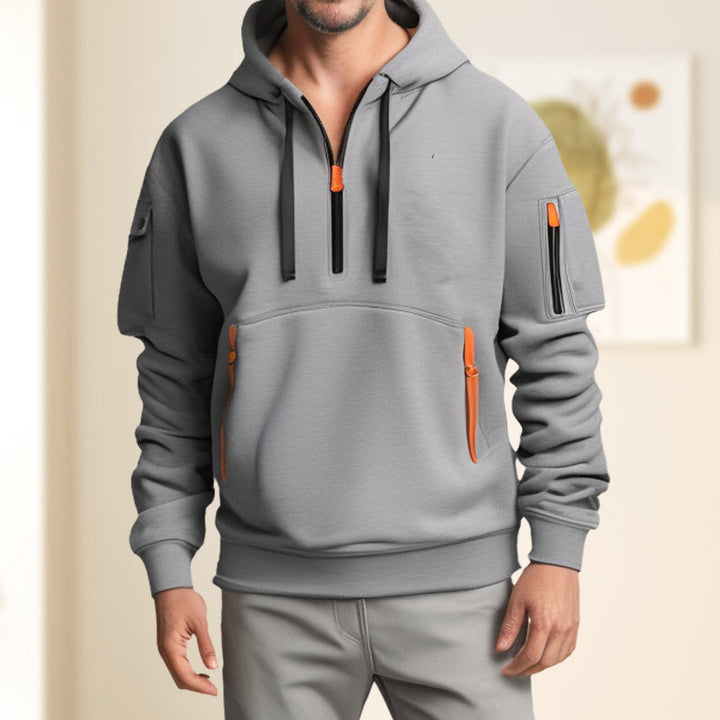 Halber Reißverschluss Hoodie