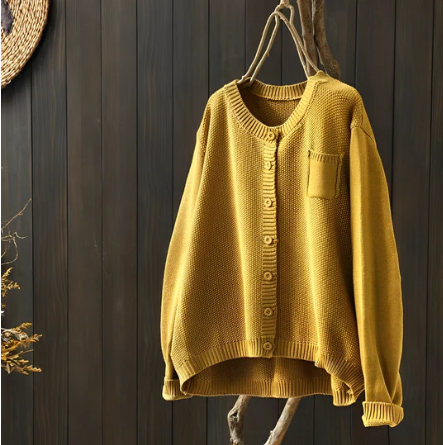 Weicher Pullover Strickjacke