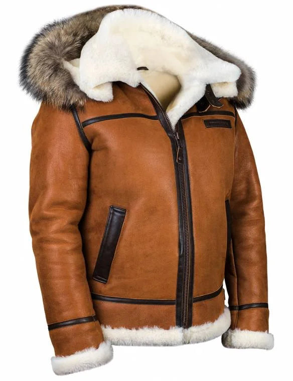 Leder Winterjacke