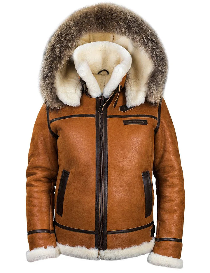 Leder Winterjacke