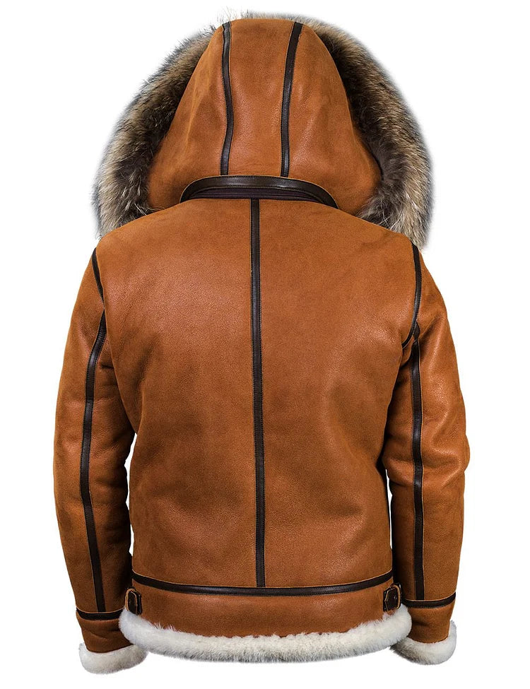 Leder Winterjacke