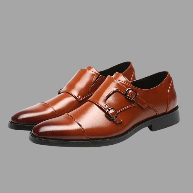 Elegante Lederschuhe mit Mönchsriemen