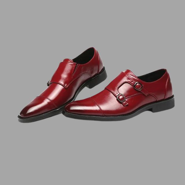 Elegante Lederschuhe mit Mönchsriemen