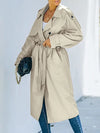 Zweireihiger langer Trenchcoat