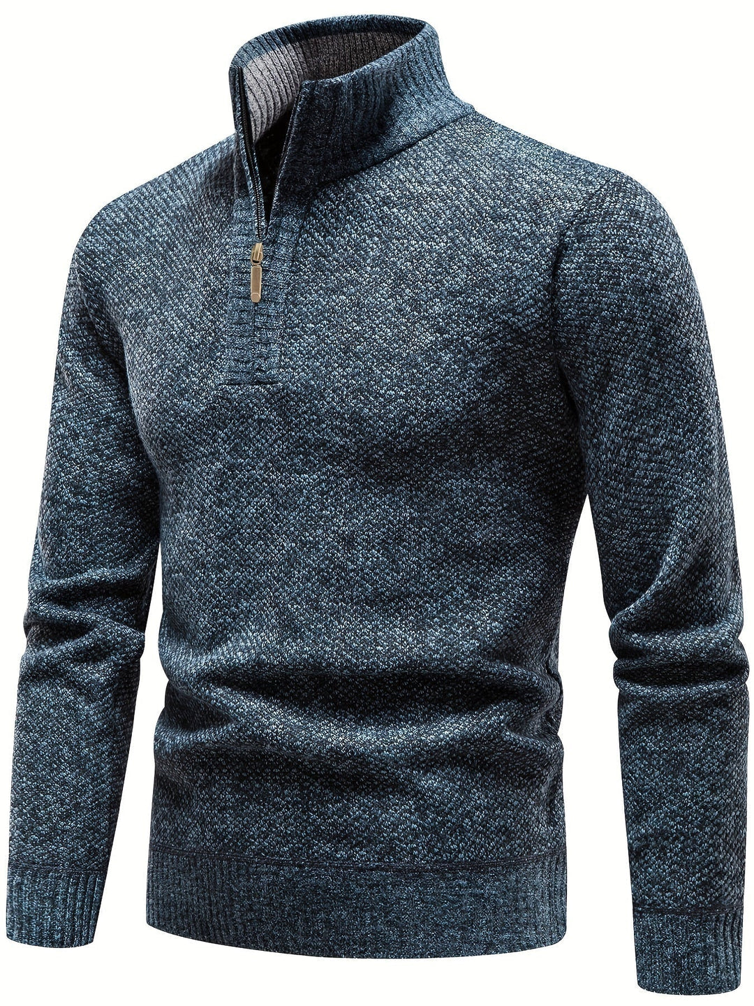 Lässiger Pullover mit halbem Reißverschluss