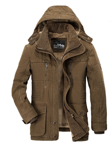 Warme Winterjacke mit Kapuze