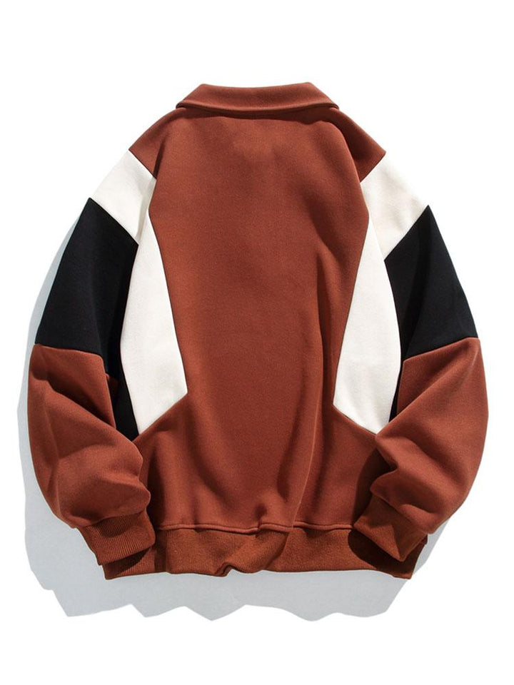 Dreifarbig Polopullover