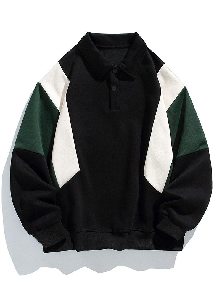 Dreifarbig Polopullover