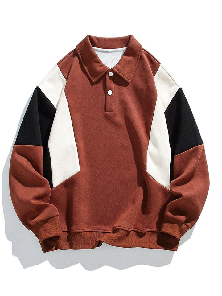 Dreifarbig Polopullover