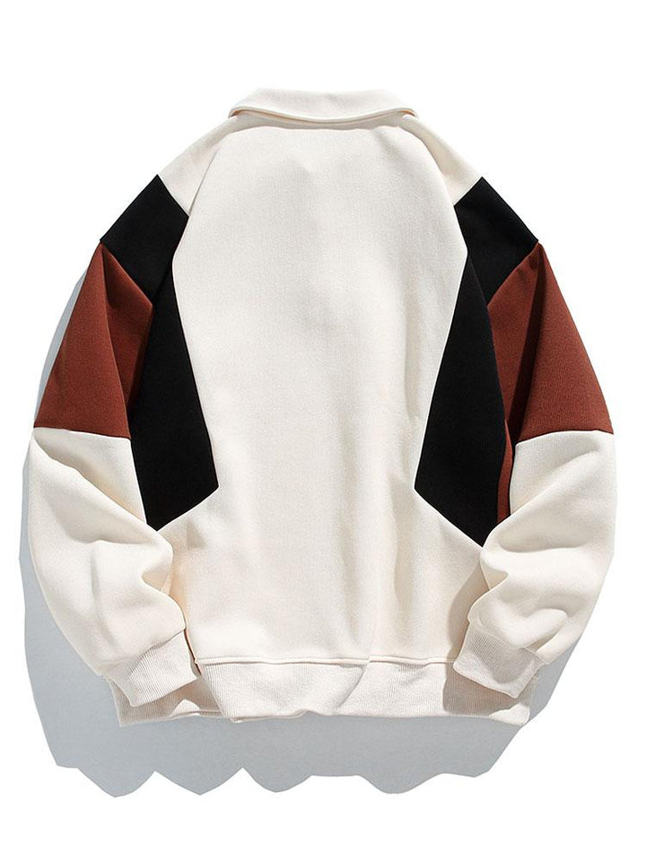 Dreifarbig Polopullover