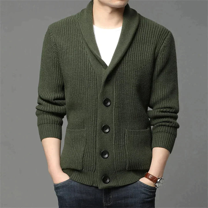 Strickjacke Männer Geknöpfter Pullover